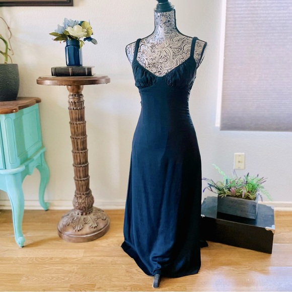 Princess Polly Backless Cutout Summer Cotton Linen Blend Maxi Dress Size 2 - Picture 6 of 8